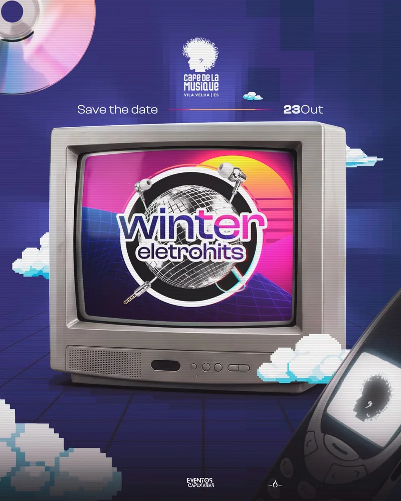 Cartaz: Winter Eletrohits 2ª edição no Café de la Musique Vila Velha